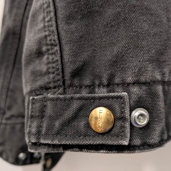 Vintage Carhartt Detroit Jacket J97 BLK Black Blanket Lined Mens 2XL Tall - Picture 10 of 16